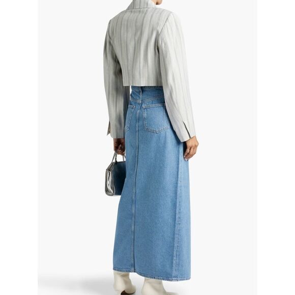 DEREK LAM 10 CROSBY Denim maxi skirt Size 27 - Picture 3 of 5